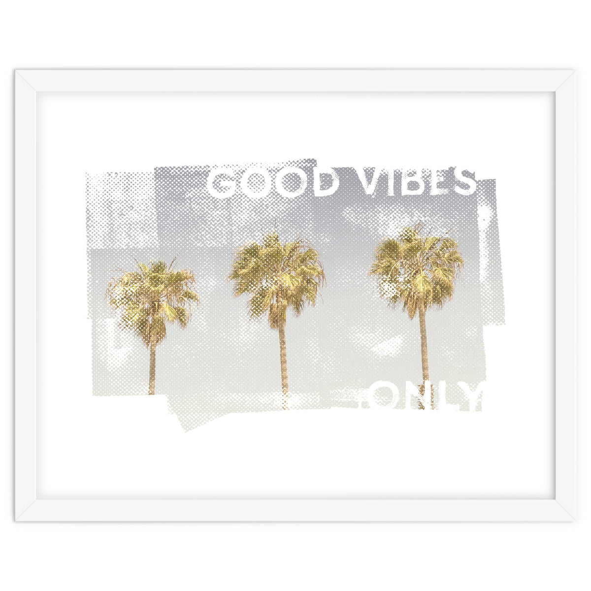 Vintage palm trees | good vibes only