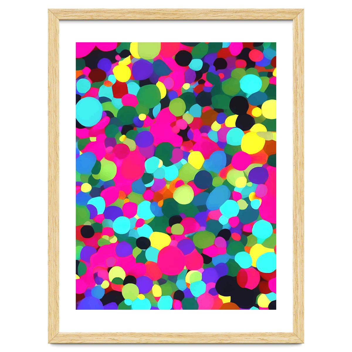 A Mess Of Colors, Eclectic Colorful Water Balloons, Fun Party Confetti Polka Dots Painting