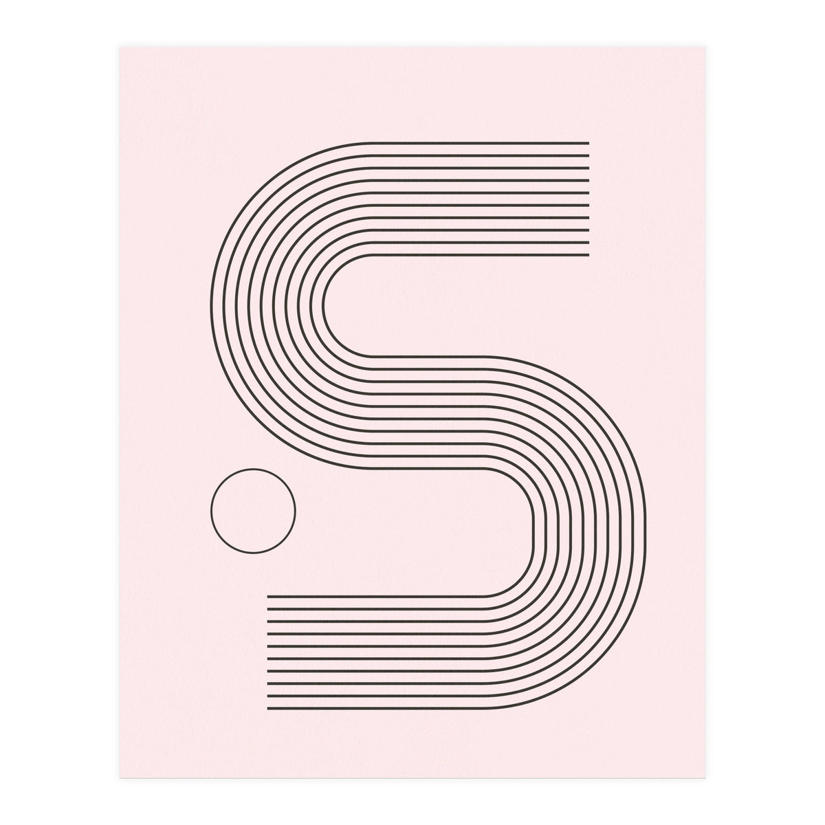 Rainbow Line Art Mid Century Modern (Print Only)