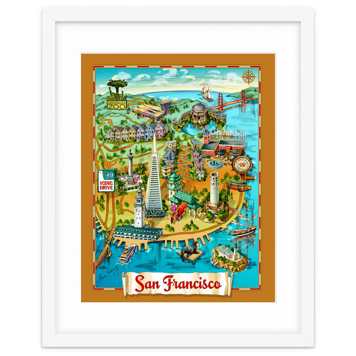San Francisco Map Illustration