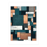 Random Pattern - Copper, Marble, and Blue Concrete (Print Only) thumbnail