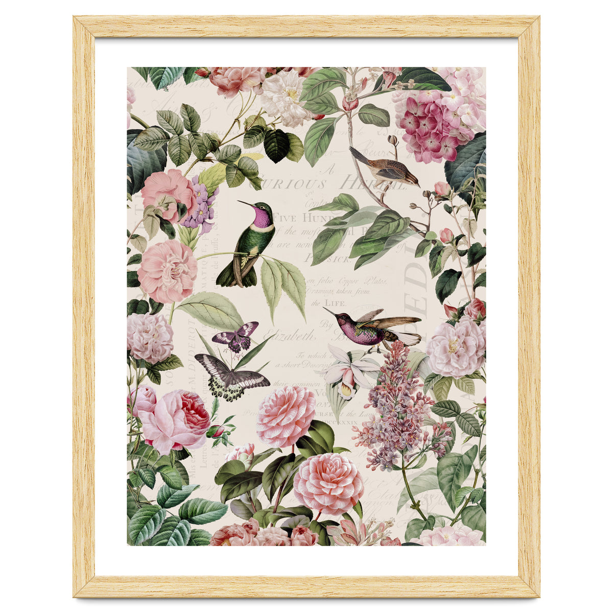 Hummingbirds And Roses