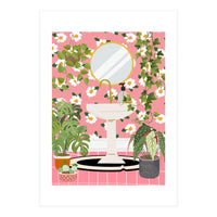 Sink in Boho Jungle Bathroom (Print Only)