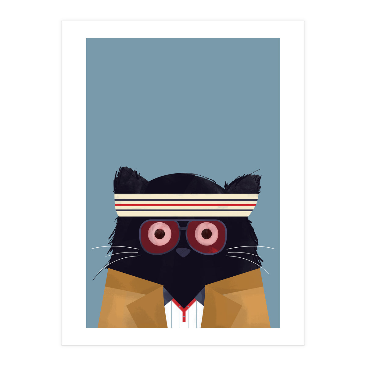 Doozal Cat Tenenbaum (Print Only)