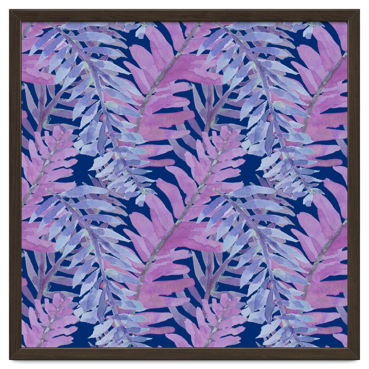 Woodland Ferns in Blue