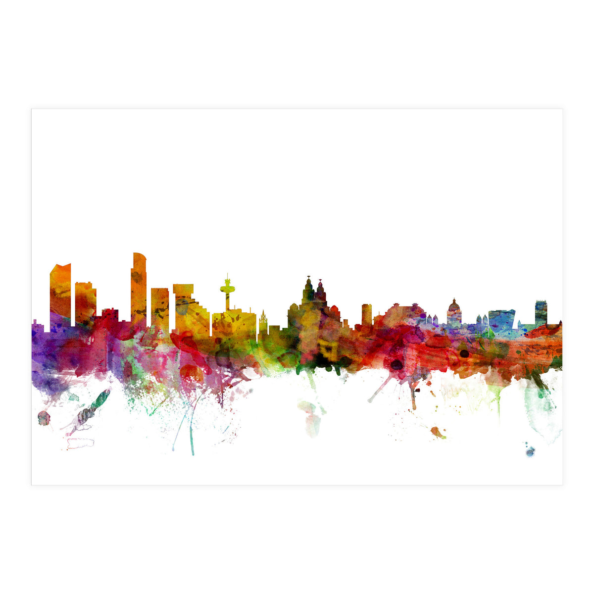 Liverpool England Skyline (Print Only)