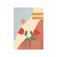 Rose Flower Abstract Botanical Modern (Print Only)