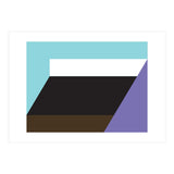 Geometric Shapes No. 34 - purple, blue & black (Print Only) thumbnail