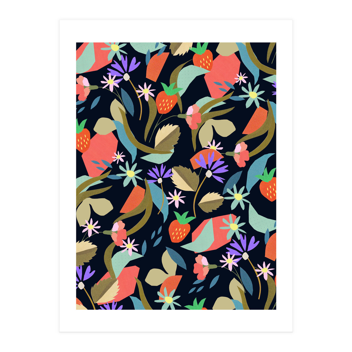 strawberry flower (Print Only)