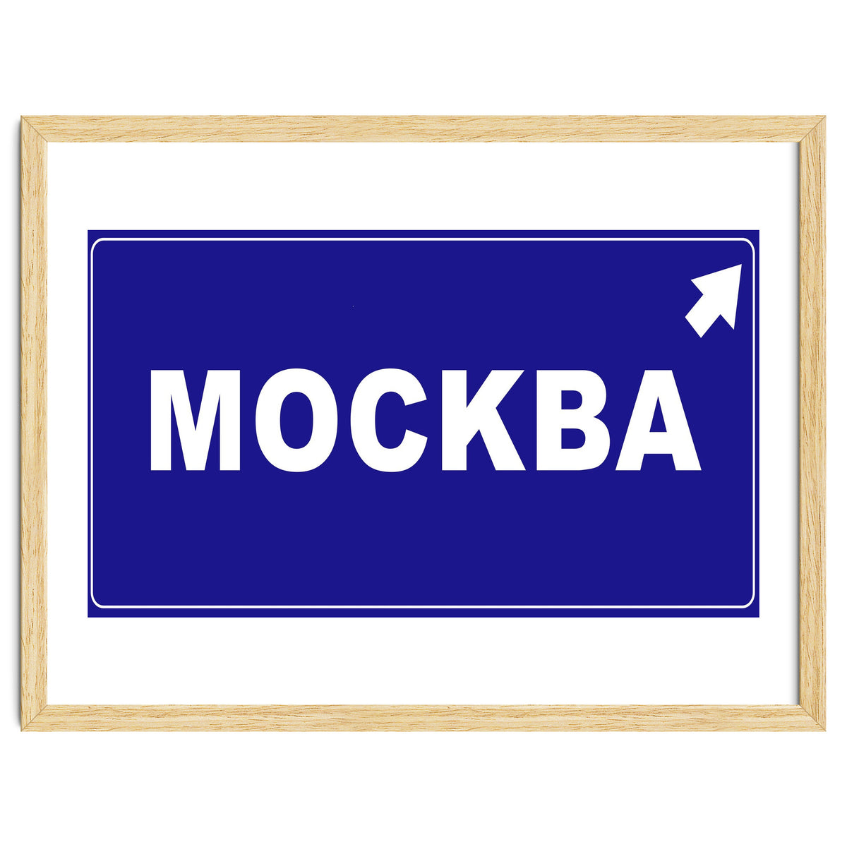 Let`s go to Mockba, Russia! White road sign