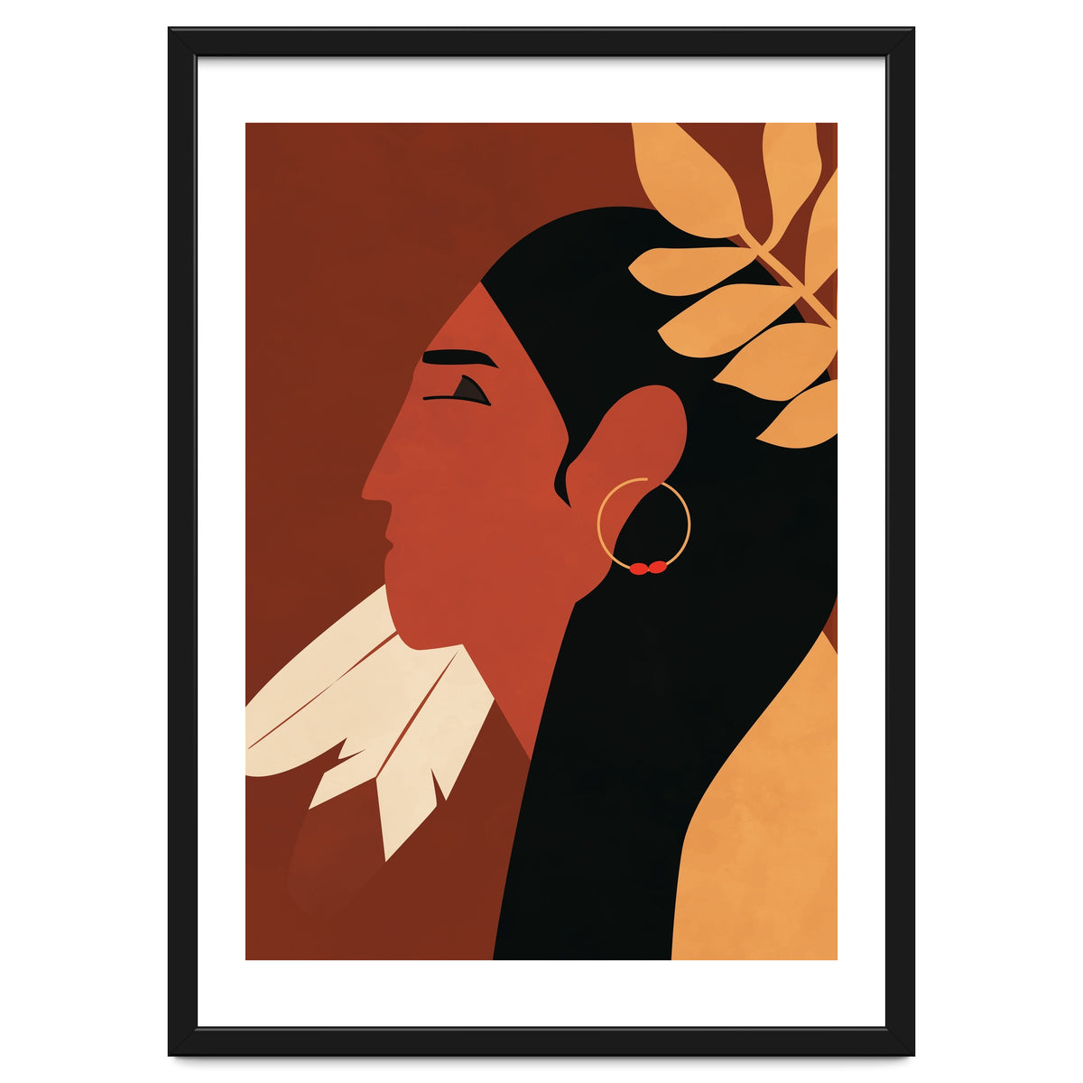 Boho Chic Woman Indian Fashion Print