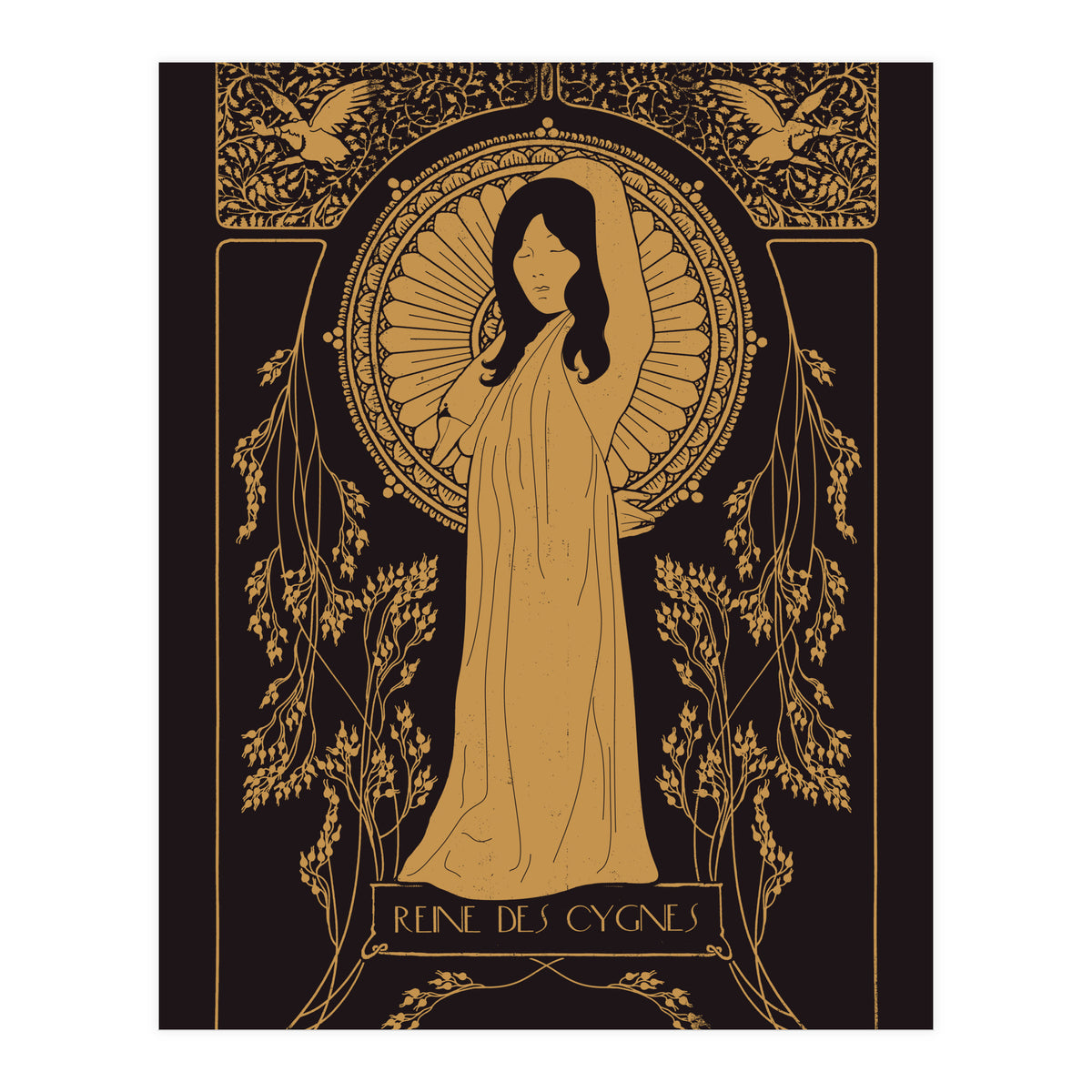 Reine Des Cygnes Golden (Print Only)