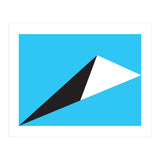 Geometric Shapes No. 70 - sky blue & black (Print Only) thumbnail