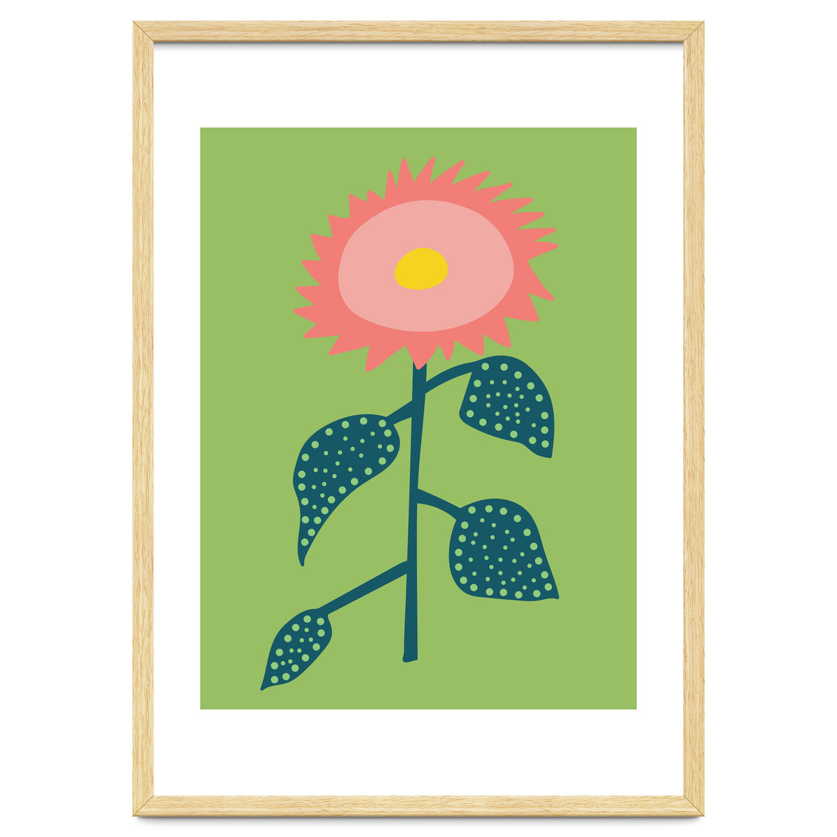 Abstract Sunflower Art