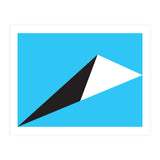 Geometric Shapes No. 70 - sky blue & black (Print Only) thumbnail