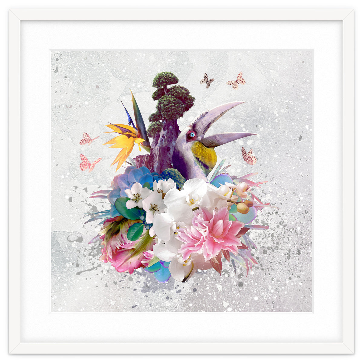 Floral Hornbill Grey