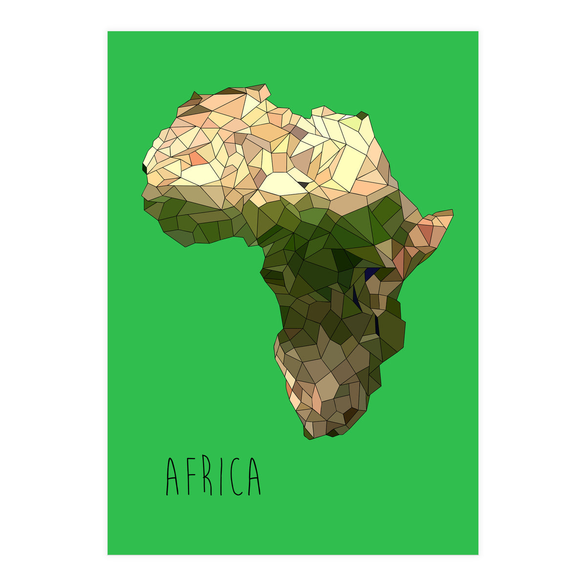 Africa - Green (Print Only)