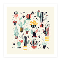 Cactus In A Flower Pot (Print Only)