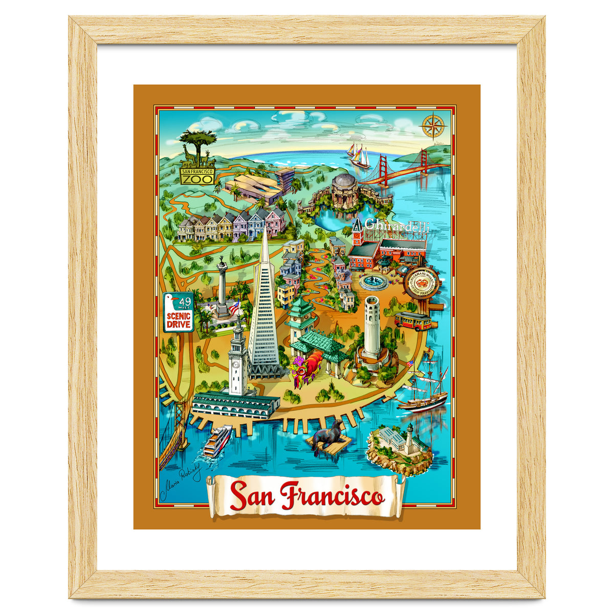 San Francisco Map Illustration