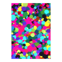 A Mess Of Colors, Eclectic Colorful Water Balloons, Fun Party Confetti Polka Dots Painting (Print Only)