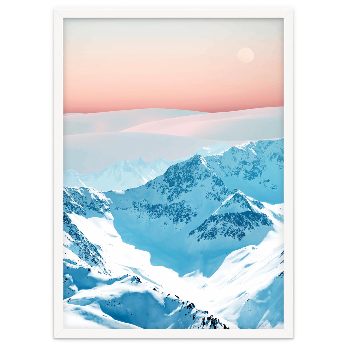 Snow & Blush Horizon