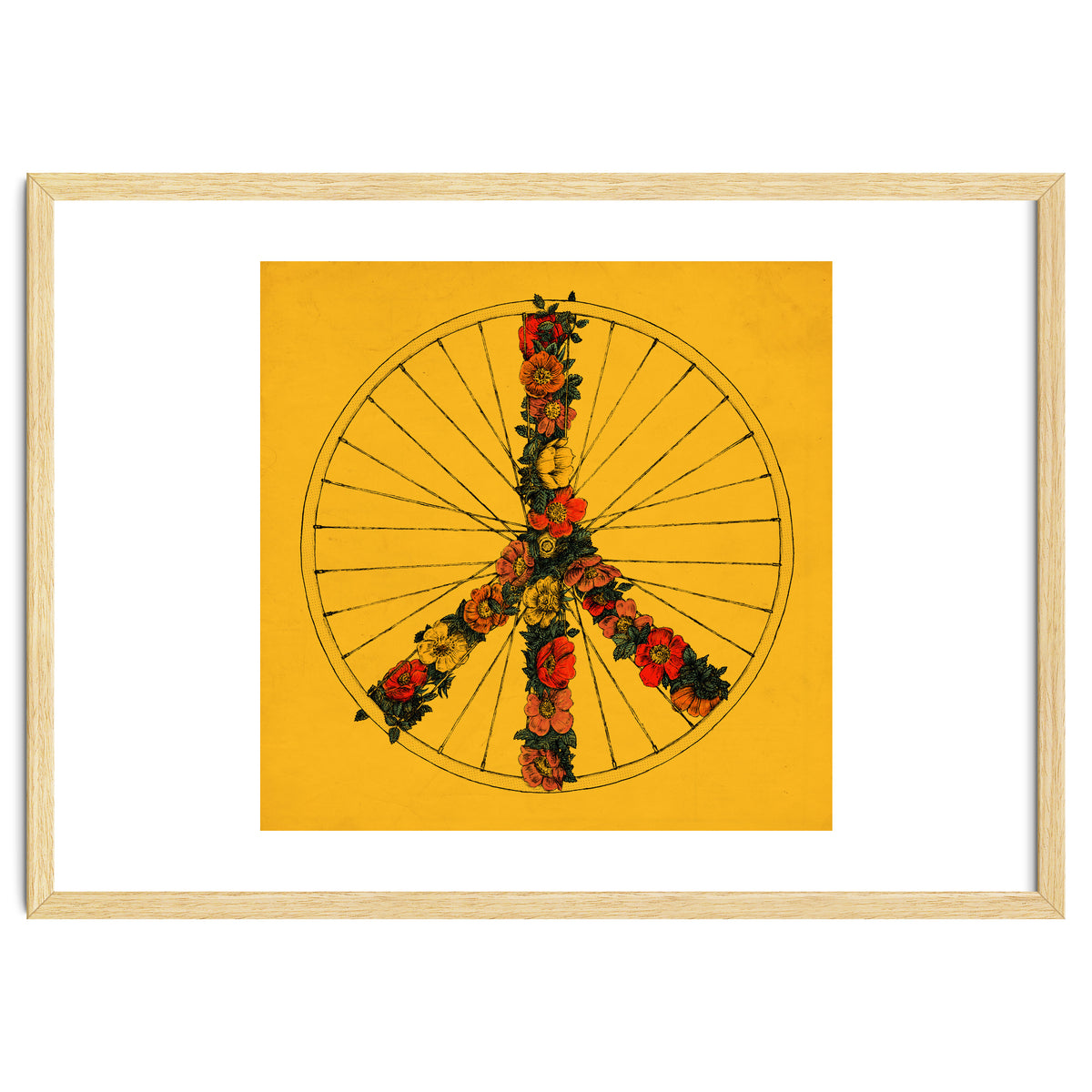 Peace And Bike Yellow