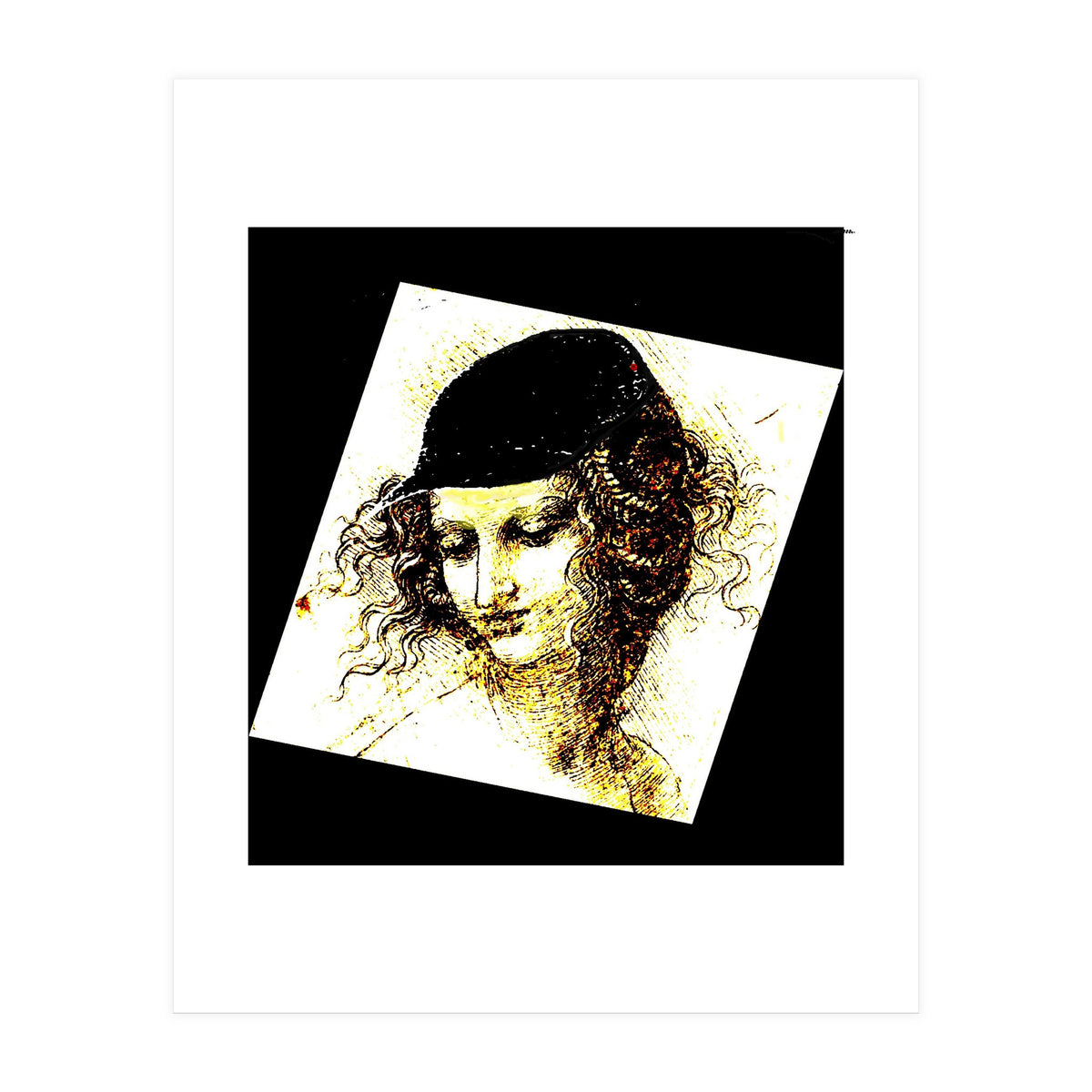 Renaissance women with baseball cap (Print Only)
