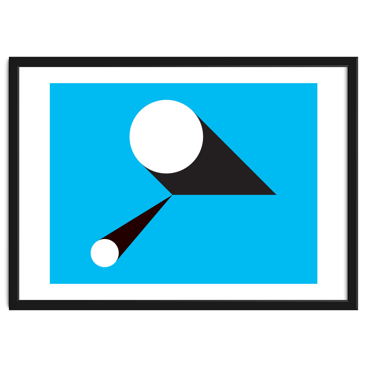 Geometric Shapes No. 46 - blue & black