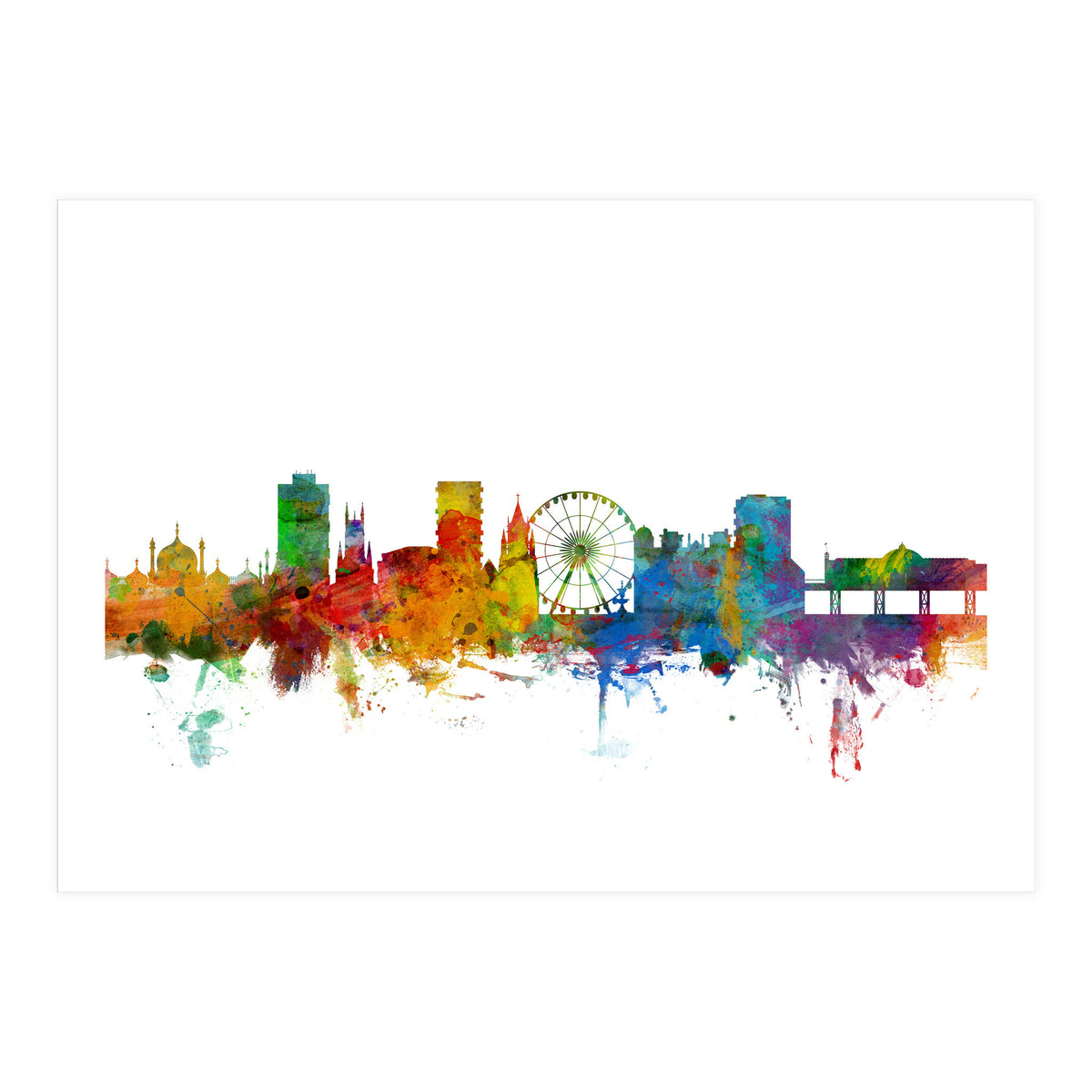 Brighton England Skyline (Print Only)