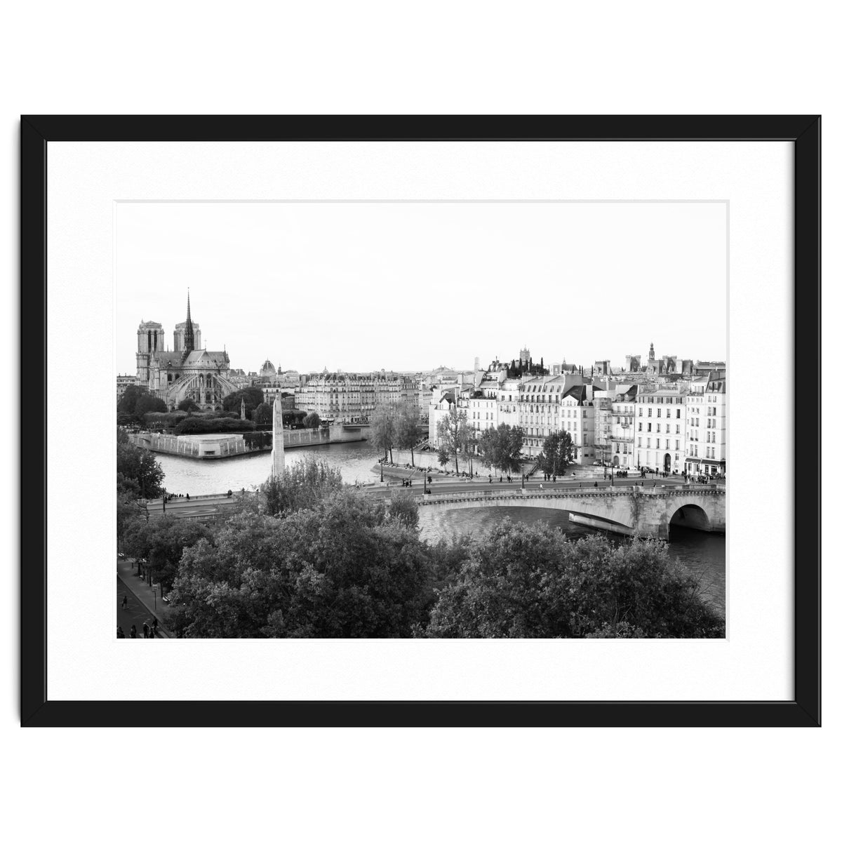 Paris View in Black and White