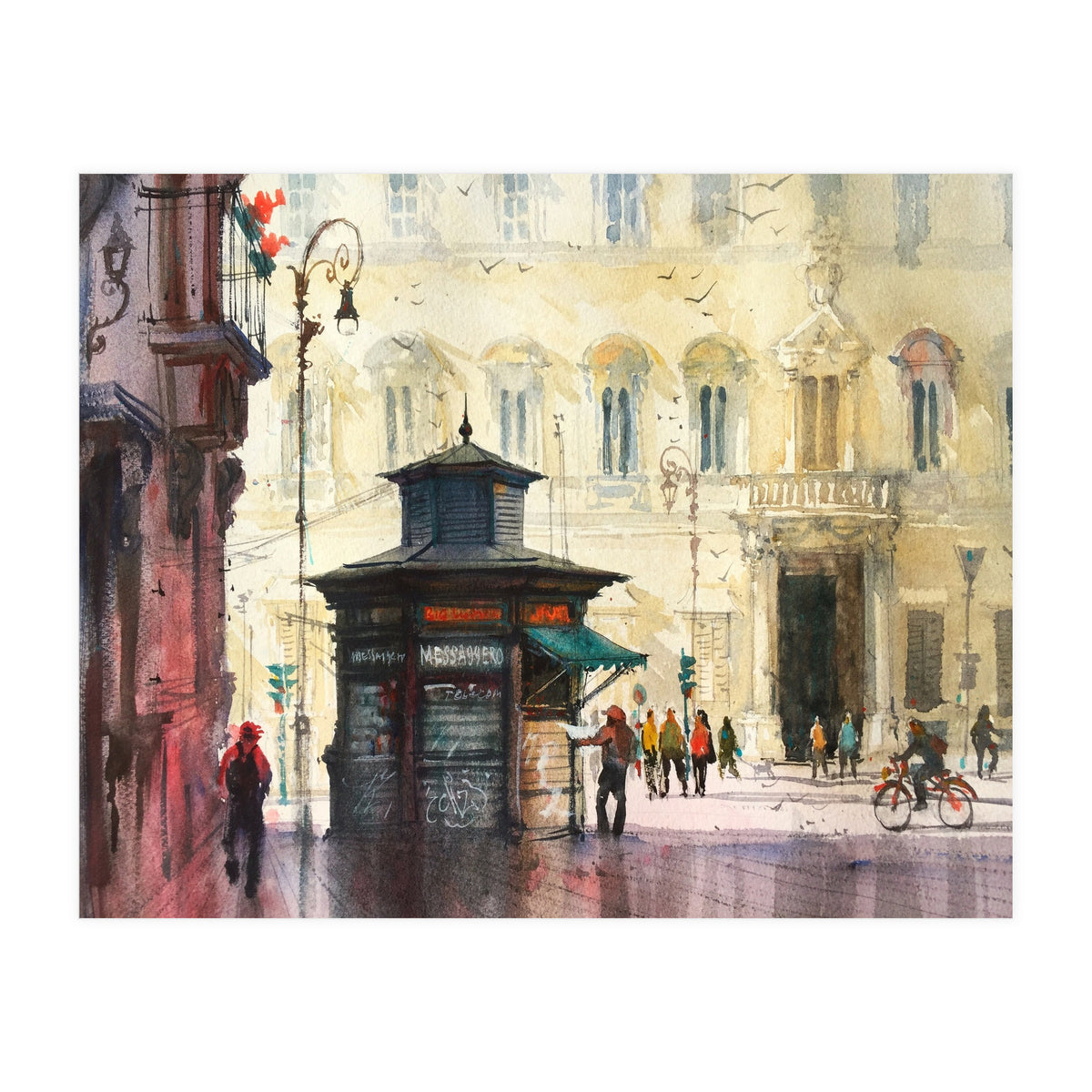 Newspaper Stall Rome (Print Only)