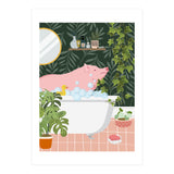 Pig Taking a Bubble Bath (Print Only) thumbnail