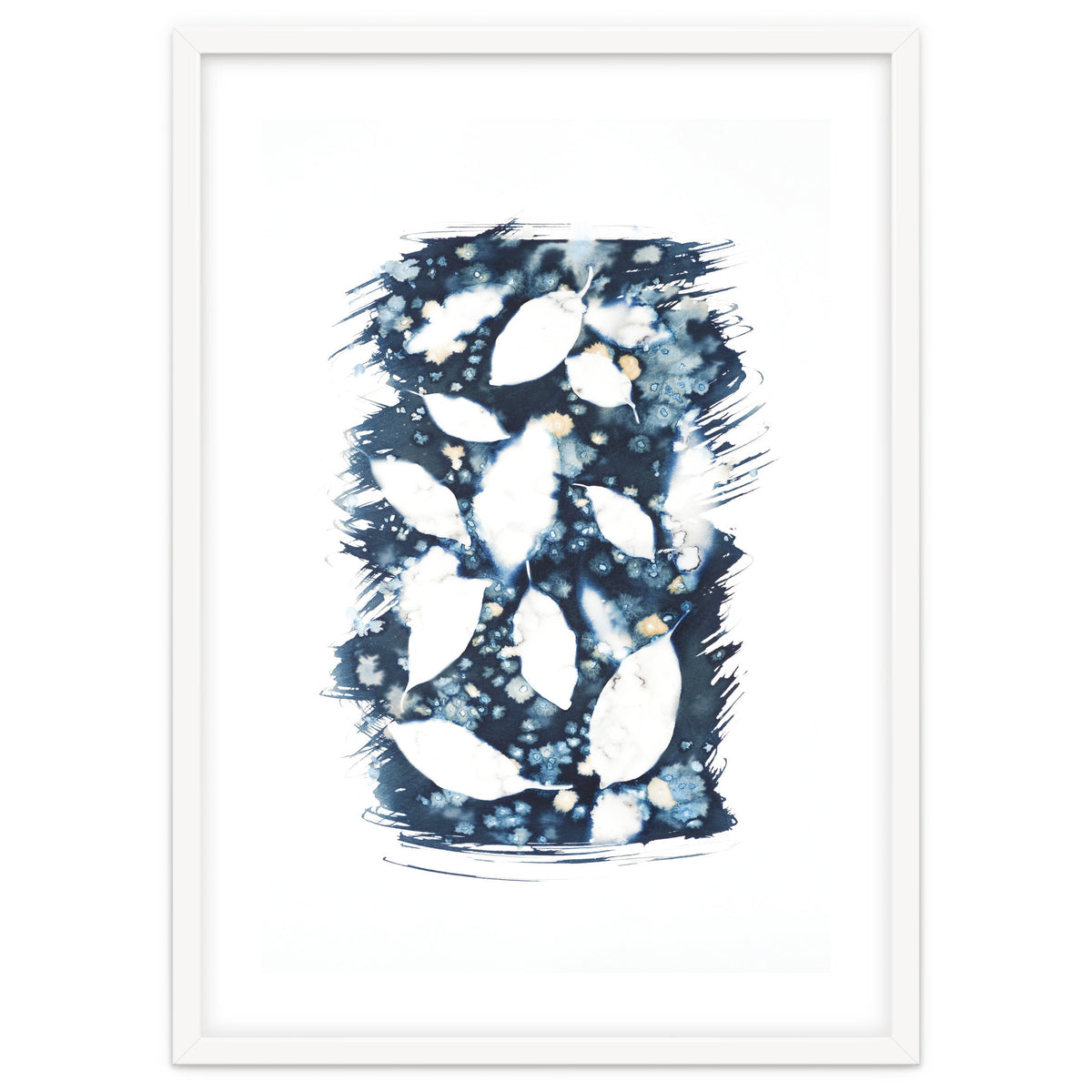 Indigo Blue Botanical Leaves No. 10