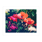 Where Darkness Blooms, Dark Floral Botanical Painting, Eclectic Blush Plants Garden Nature Flowers (Print Only) thumbnail