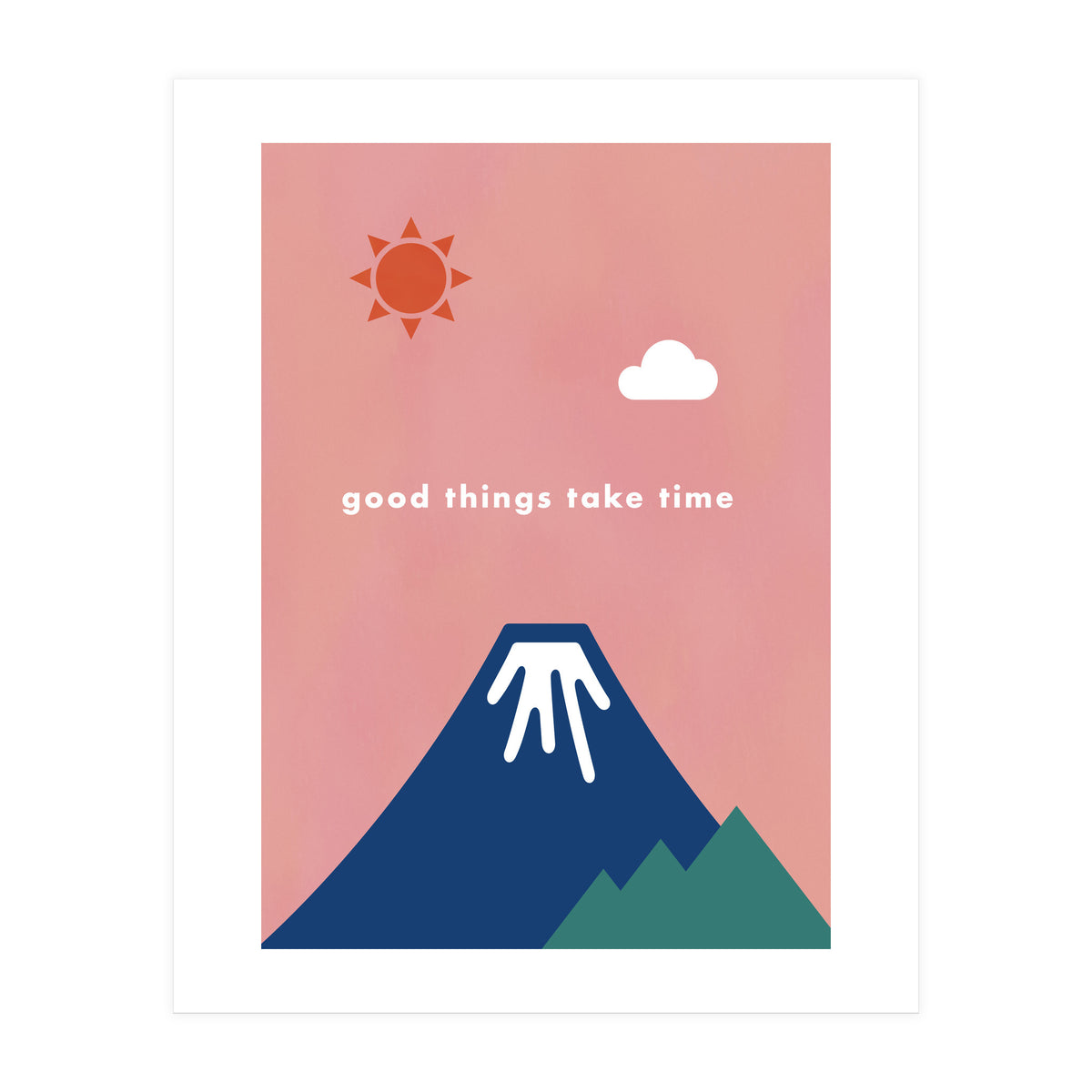 good things take time - Nature Landscape Illustration (Print Only)