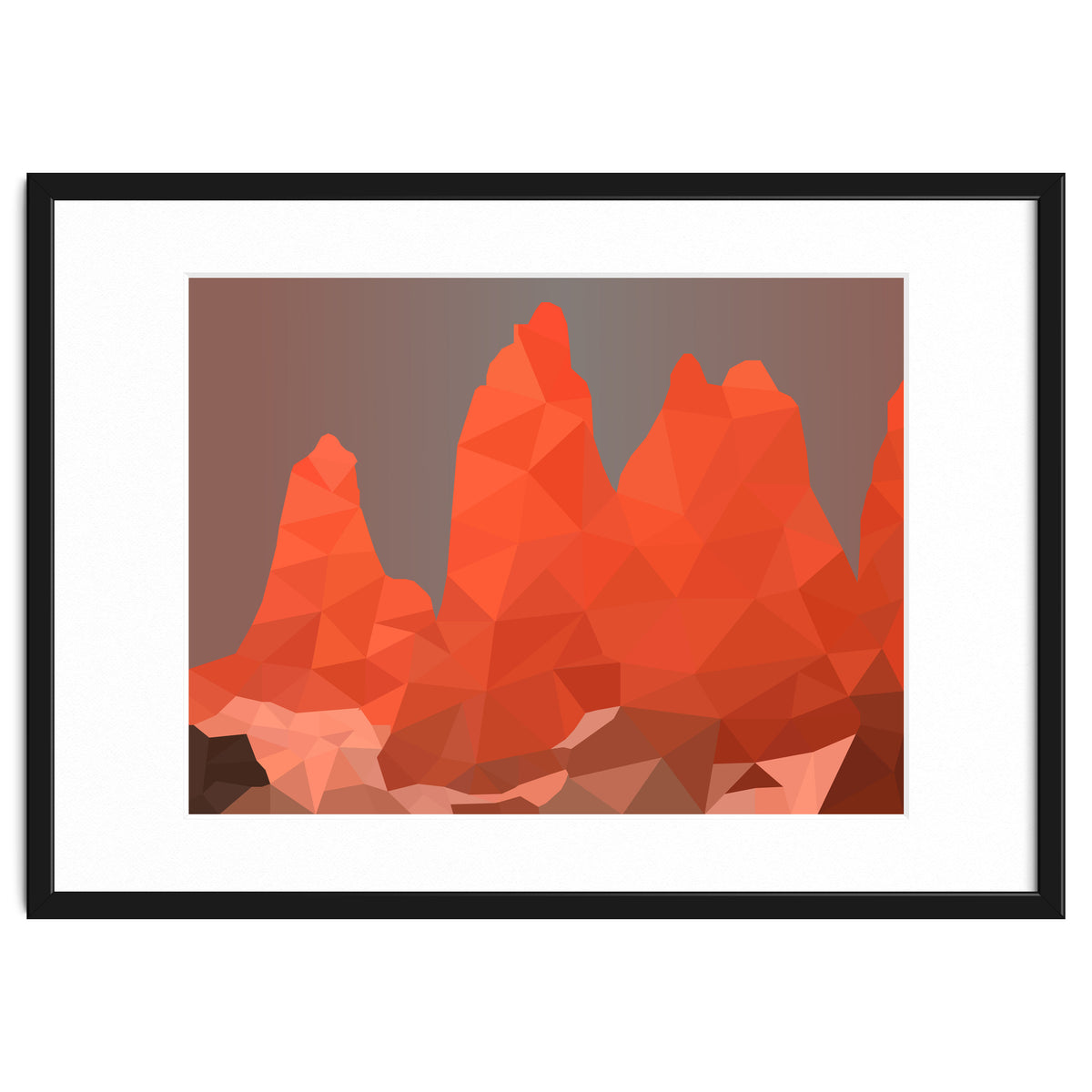 Torres Del Paine National Park Low Poly Art