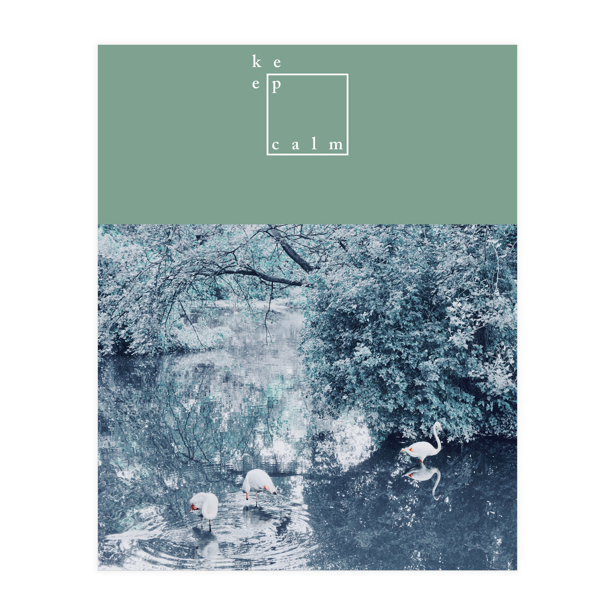 Flamingos - keep calm  (Print Only)