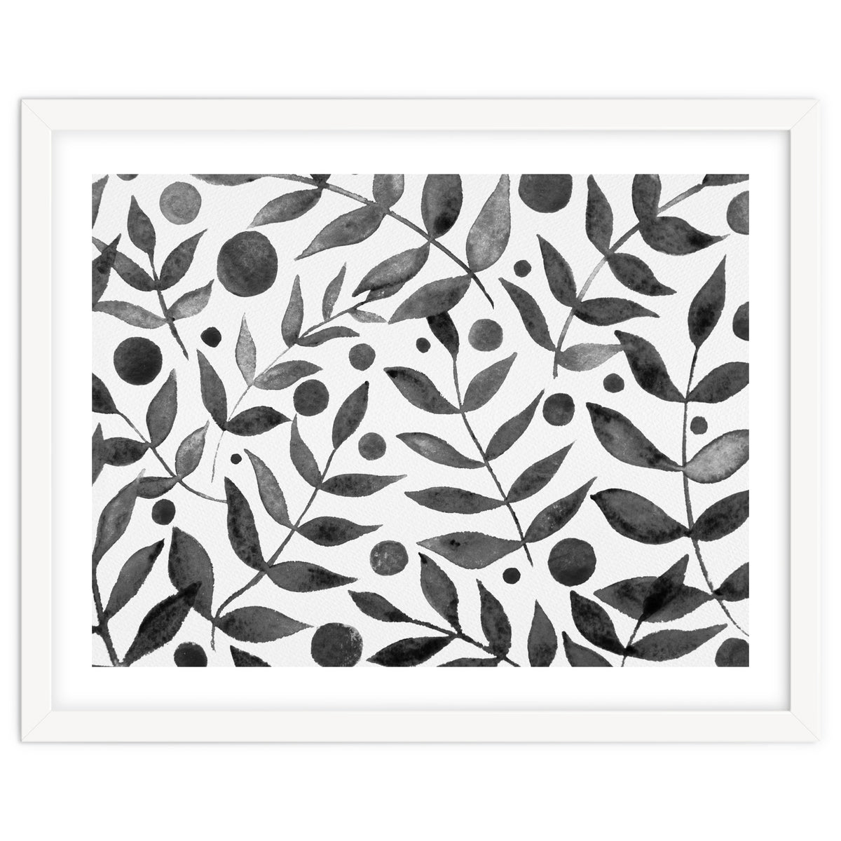 Watercolor Black Branches
