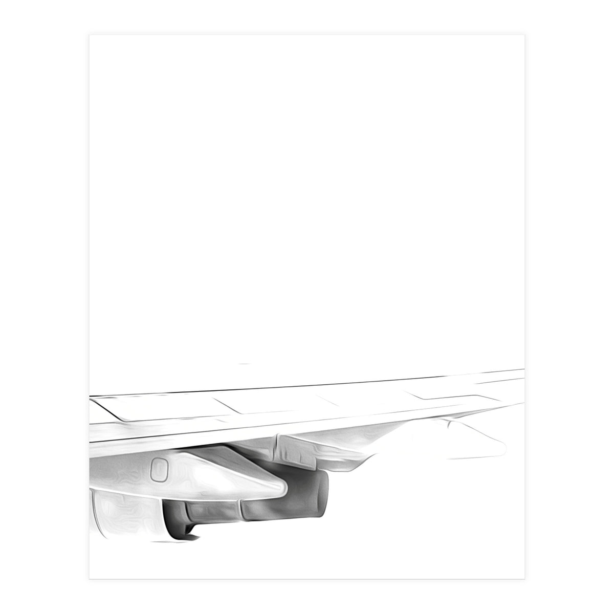 Black and White Airplane (Print Only)