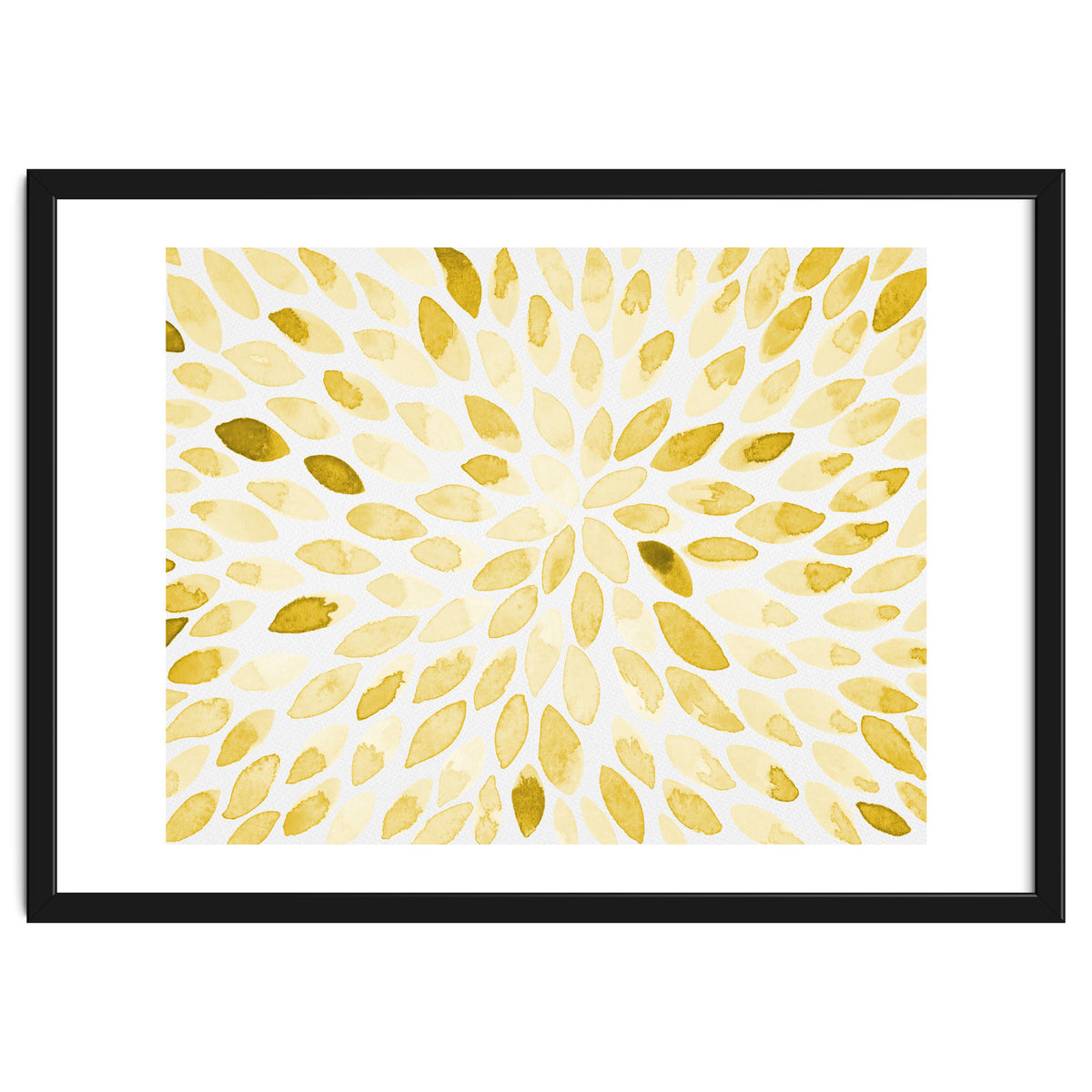 Watercolor Burst Yellow