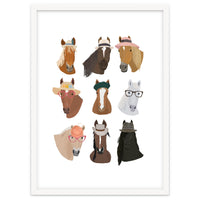 Horses in Glasses and Hats