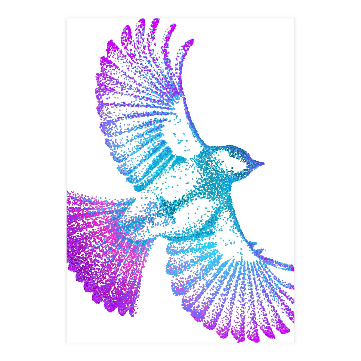 Flying Bird in Electric Blue (Print Only)