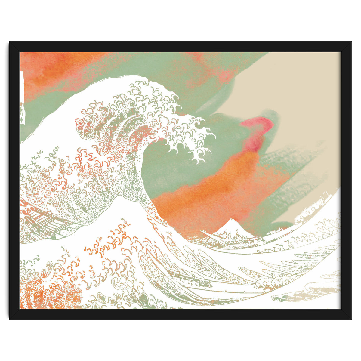 Calm into Great Wave Paint  I