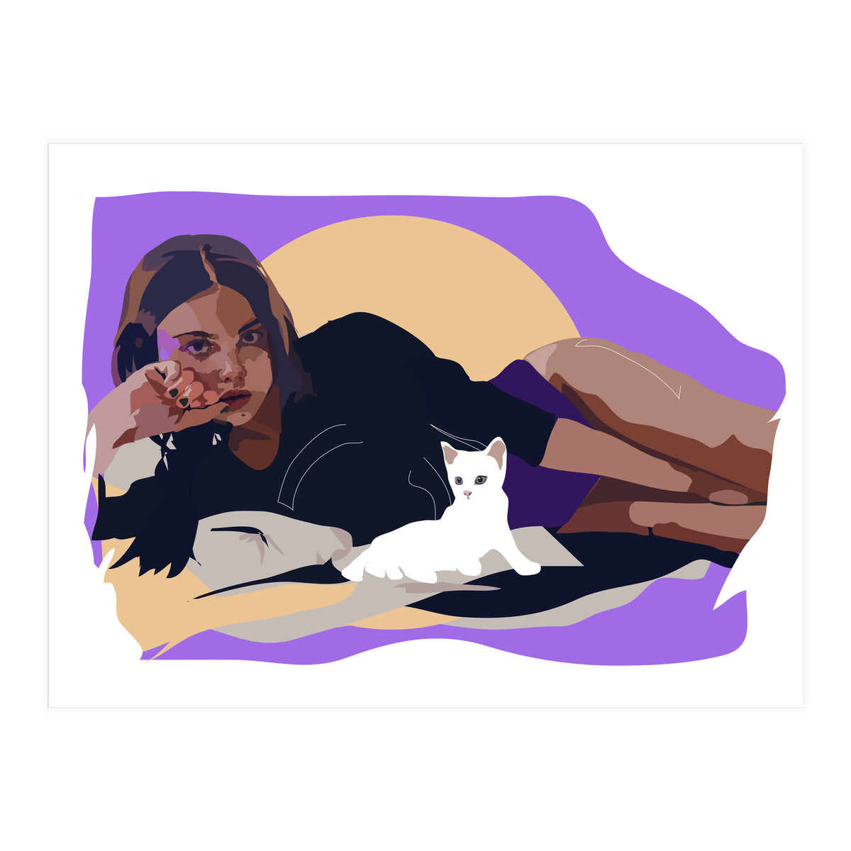 Sunset Kitten (Print Only)