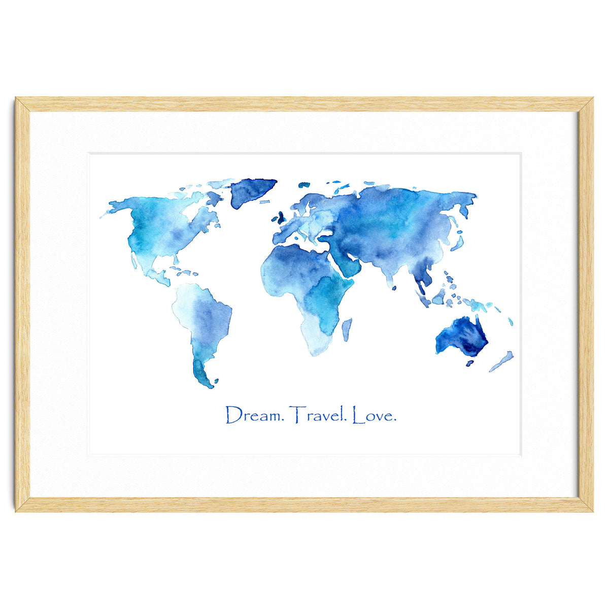 Dream. Travel. Love || watercolor