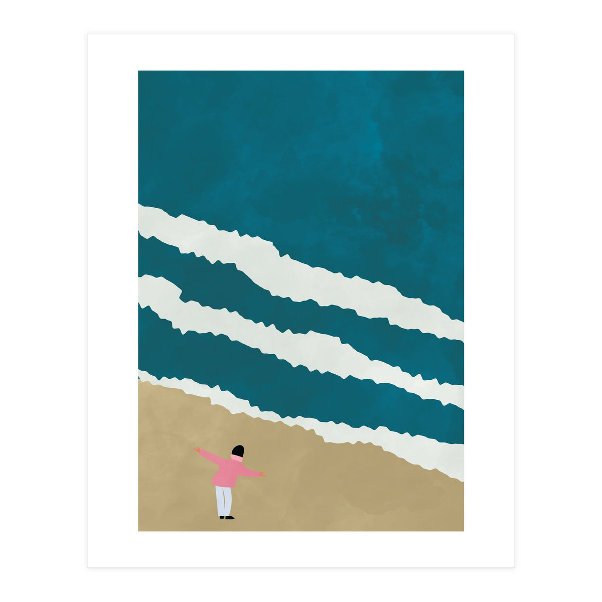 Minimalist Beach Illustration (Print Only)