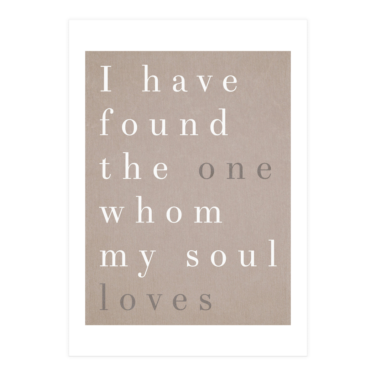 The One My Soul Loves (Print Only)