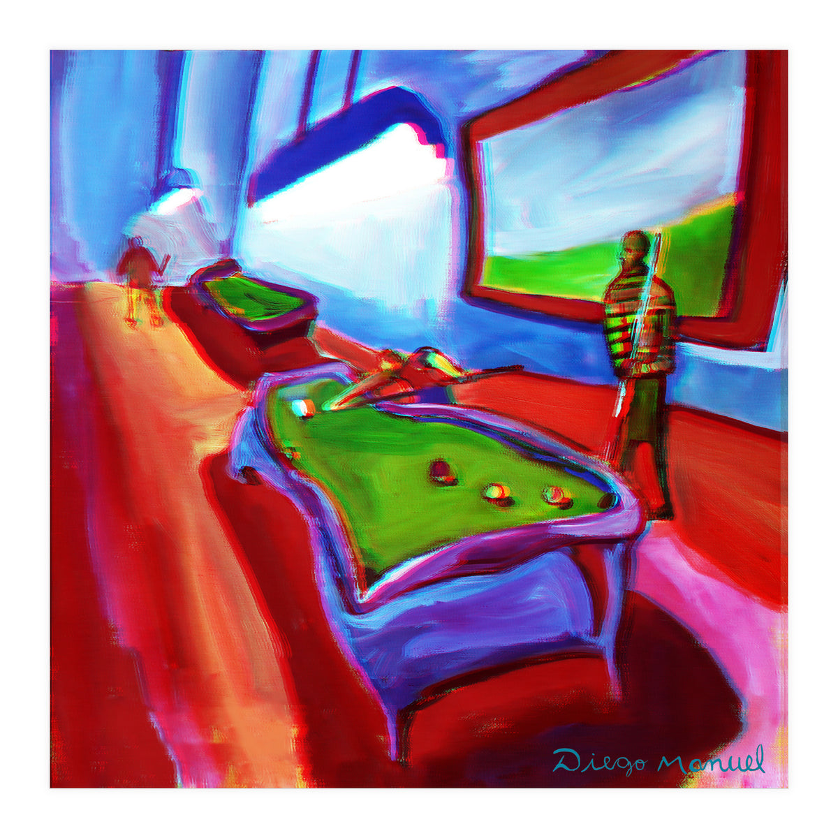 Noche De Pool 3 4 (Print Only)