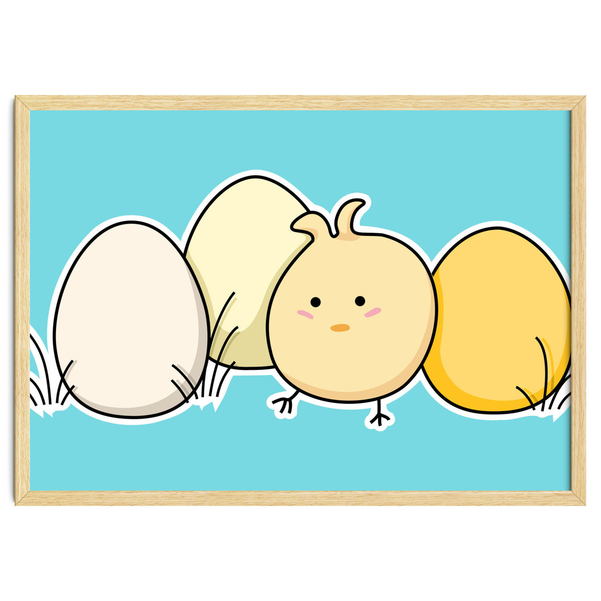 Kawaii Cute Chick And Eggs