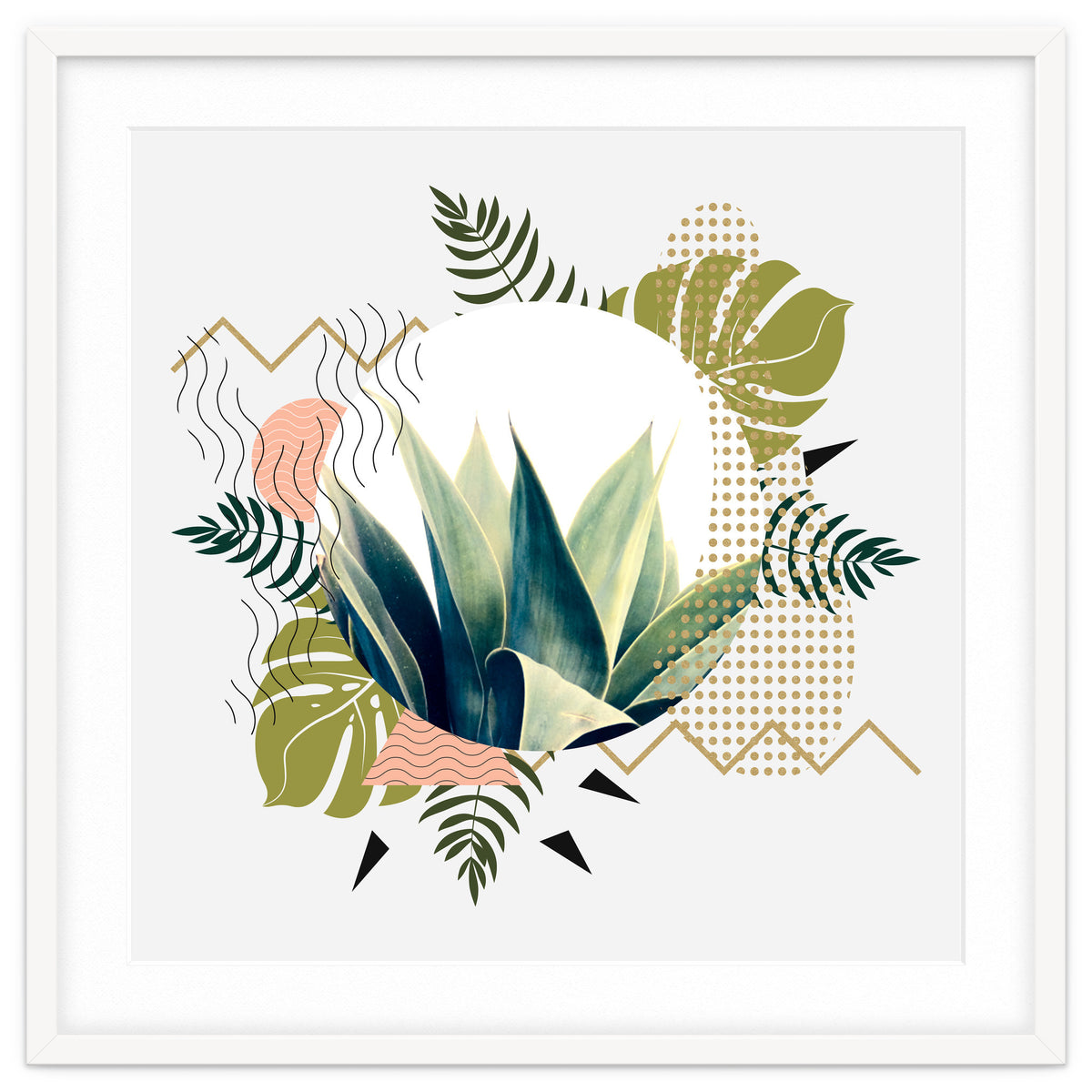 Abstract geometrical and botanical shapes